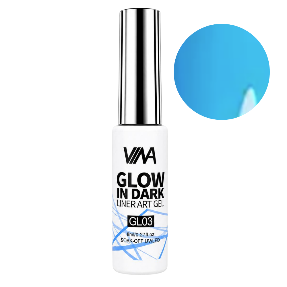VINA Nail Art Gel Glow In The Dark Liners - 8ml