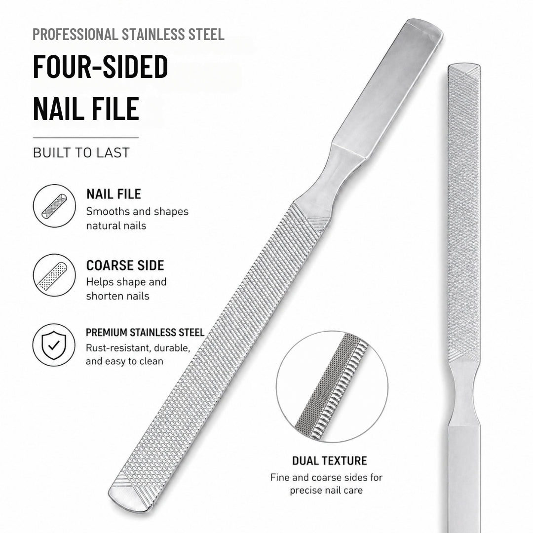4-Sided Stainless Steel Nail File