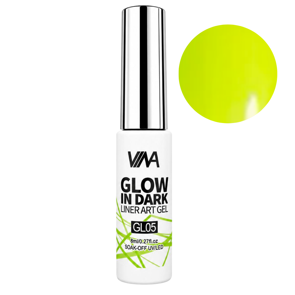 VINA Nail Art Gel Glow In The Dark Liners - 8ml