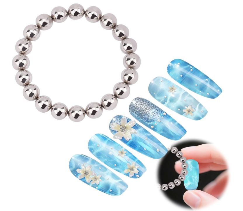5mm Cat Eye Nail Art Magnet Beads - 20pcs