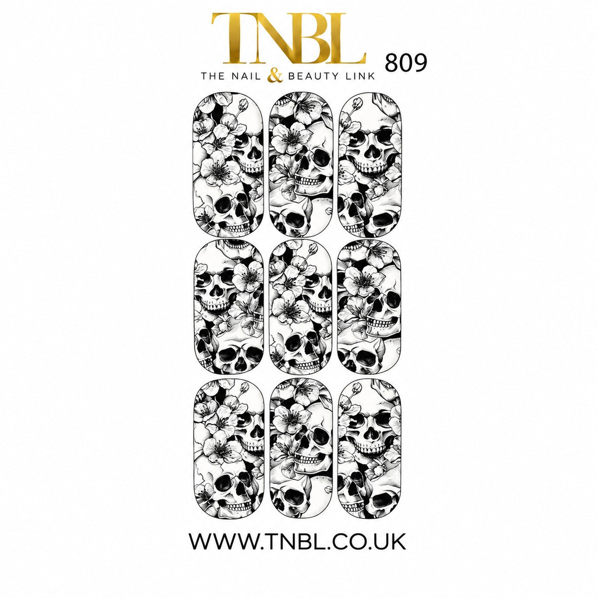 Water Decal - 809 skulls