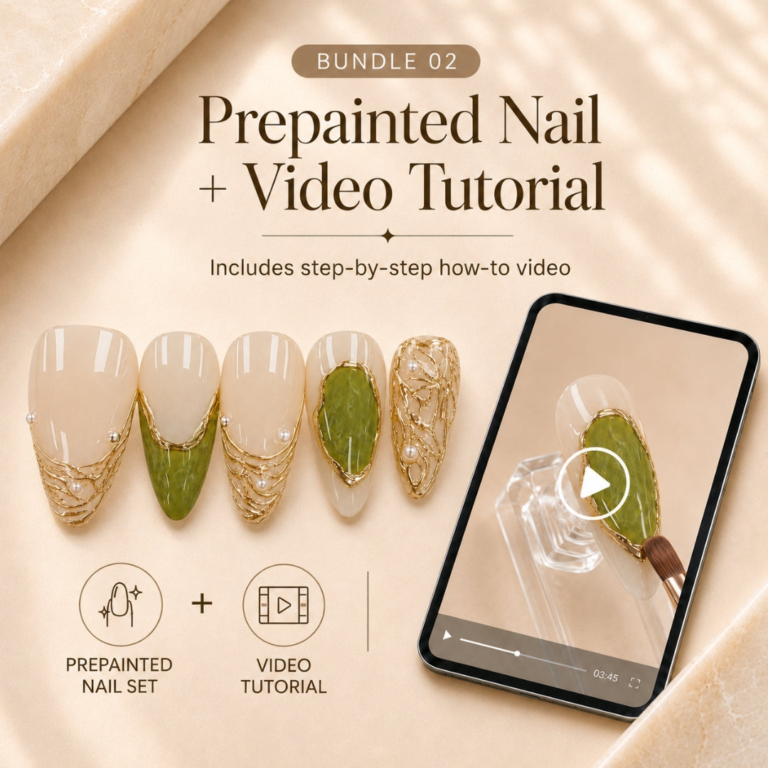 Pre Painted Nail Art Nail Tips
