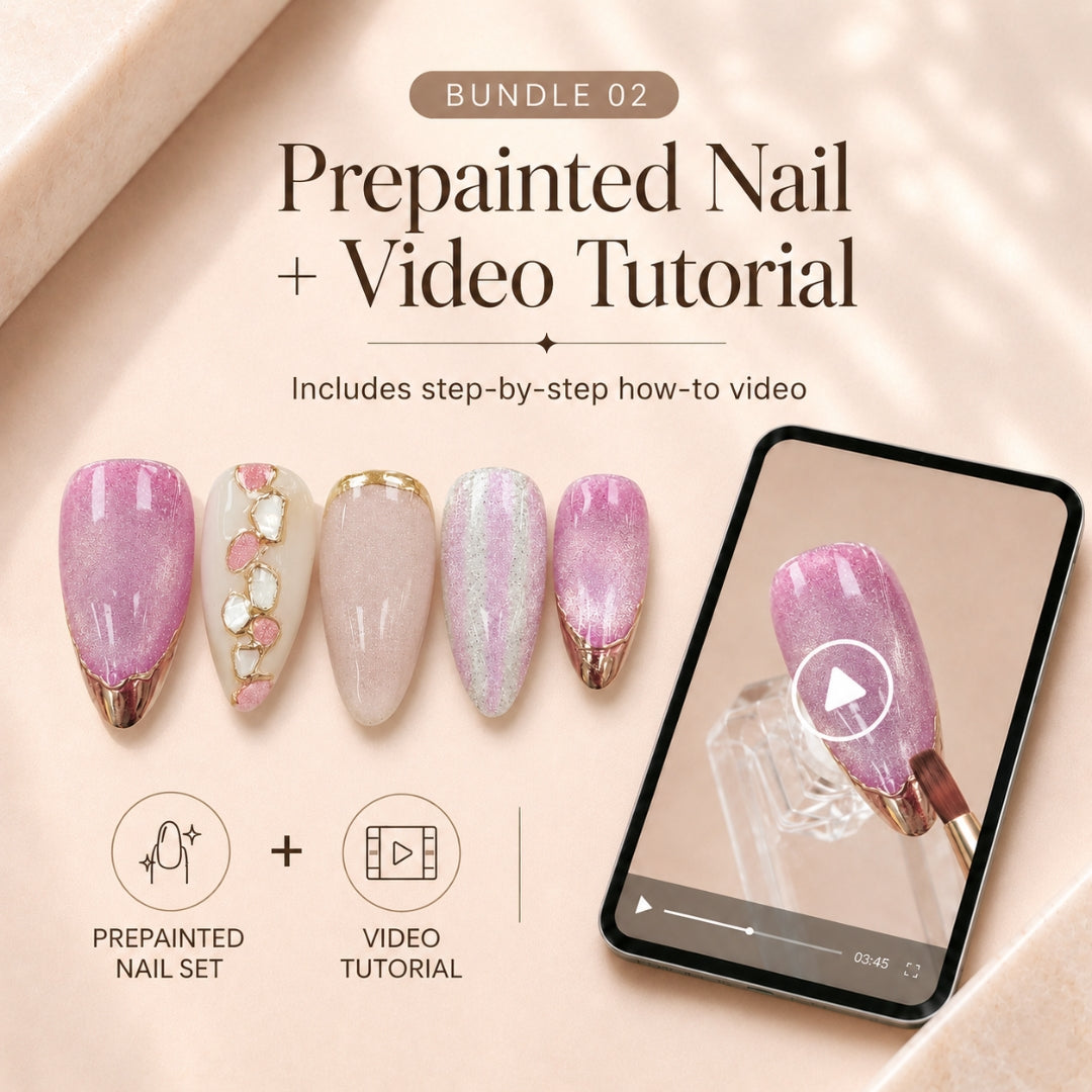 Pre Painted Nail Art Nail Tips