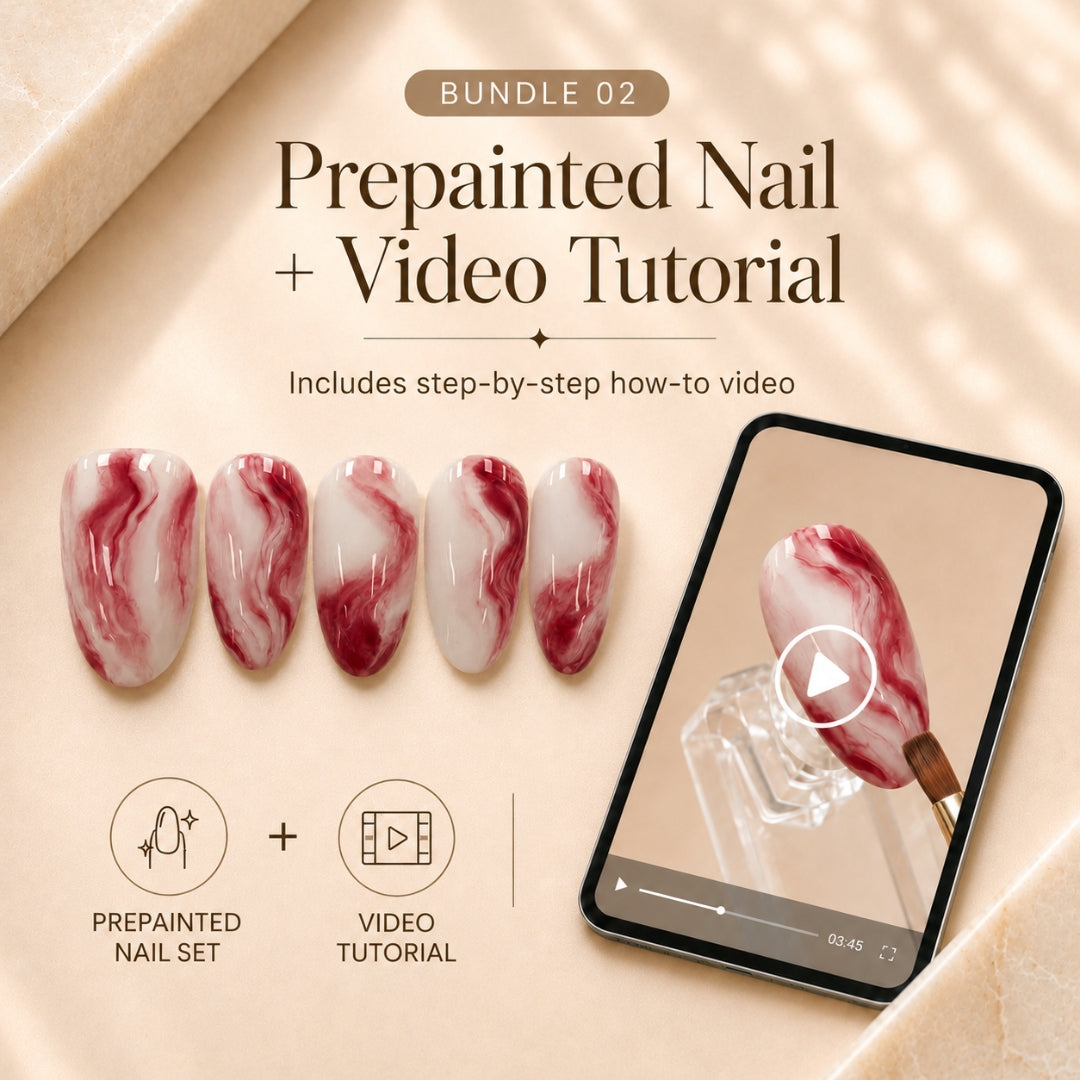 Pre Painted Nail Art Nail Tips