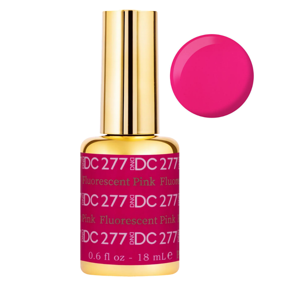 DND DC Gel Polish Only 18ml - DC277 Fluorescent Pink