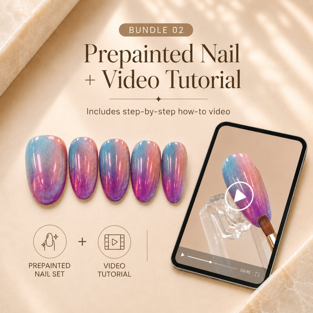 Pre Painted Nail Art Nail Tips