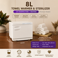 UV Square Towel Warmer & Sterilizer Single - White