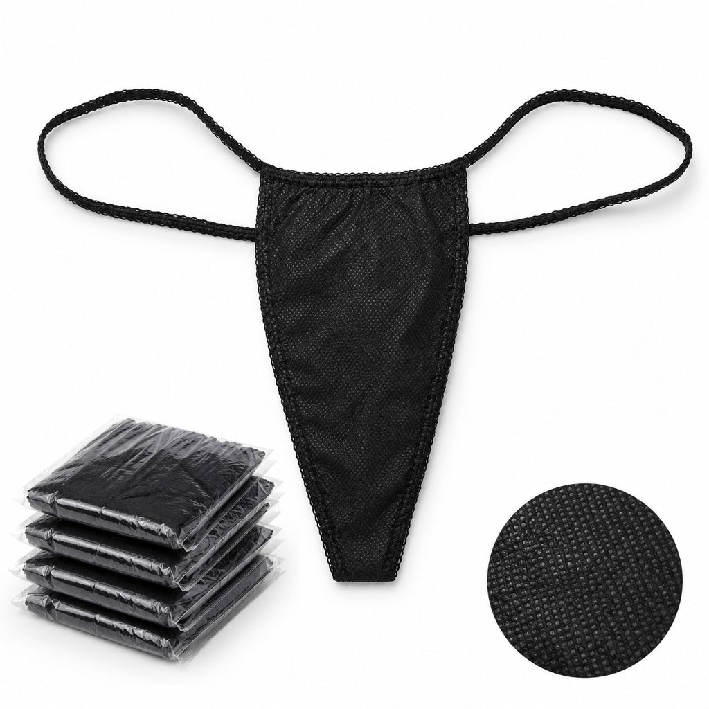 Disposable G String 100pcs - BLACK
