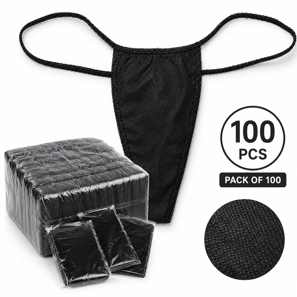 Disposable G String 100pcs - BLACK