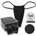 Disposable G String 100pcs - BLACK