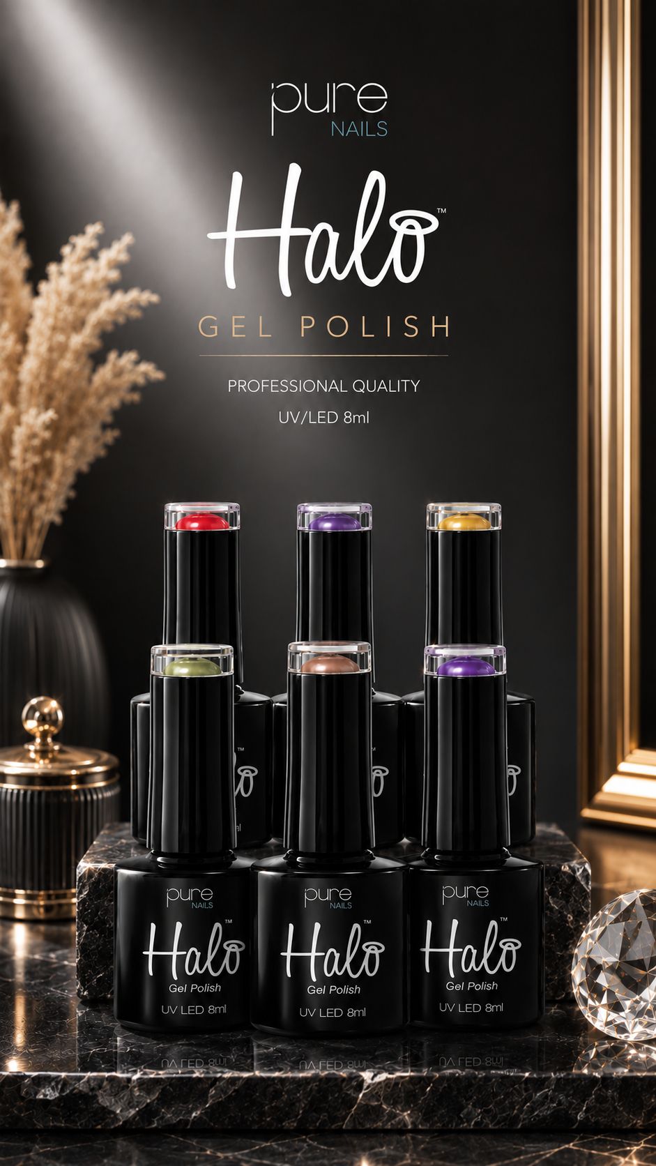Halo Gel Polish 8ml - Bundle of 6 Random Shades