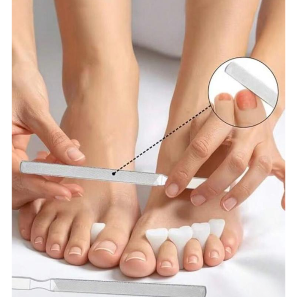 4-Sided Stainless Steel Nail File for Hands & Feet