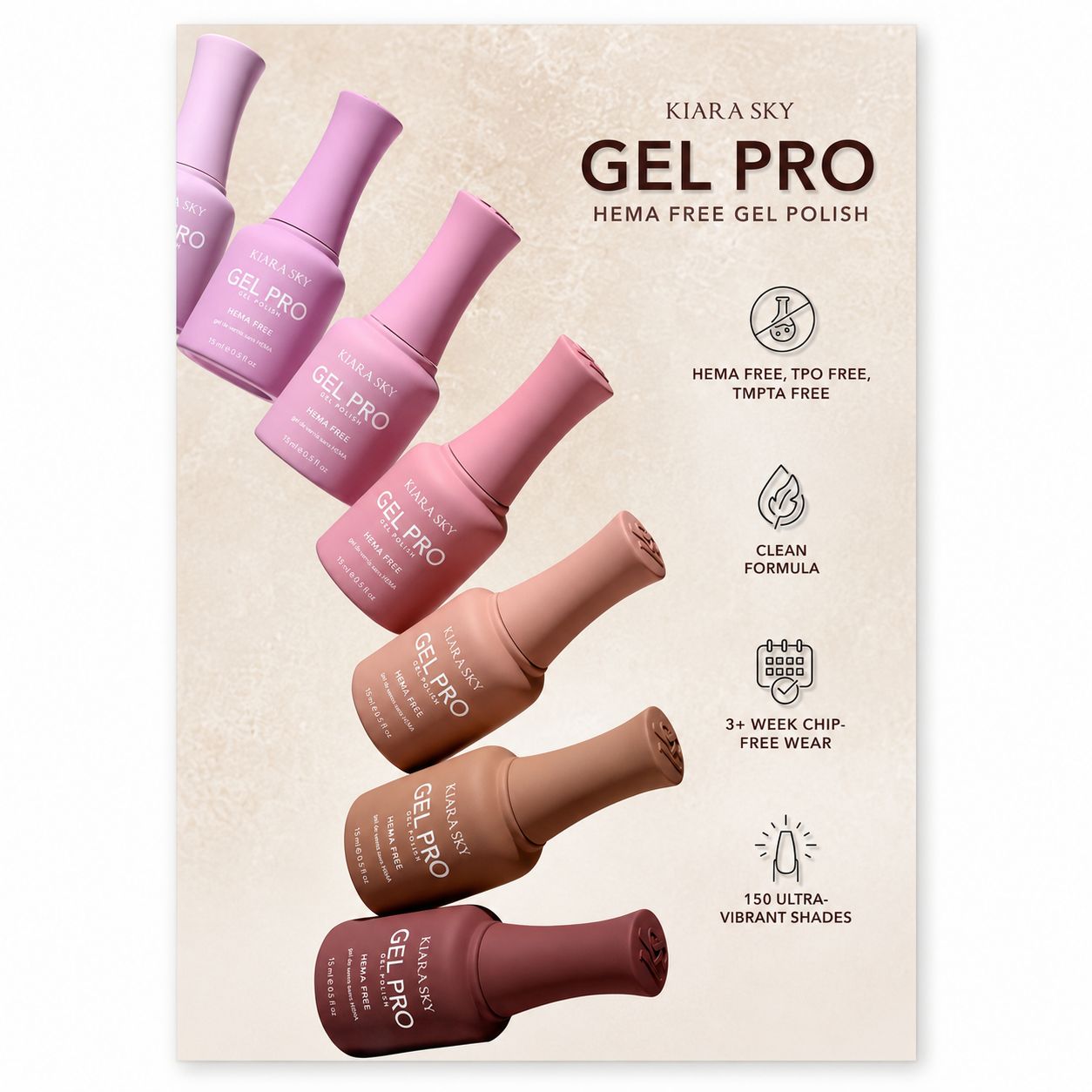 KIARA SKY Gel Pro HEMA-Free Gel Polish Promotional Poster – Salon Wall Display