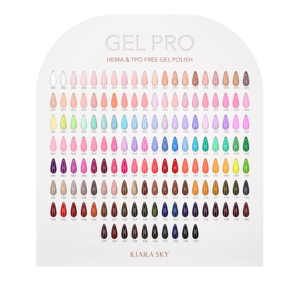 Kiara Sky Gel Pro Nail Swatch Display