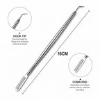 Dual-Ended Stainless Steel Lash Lift Hook & Comb Separator Tool