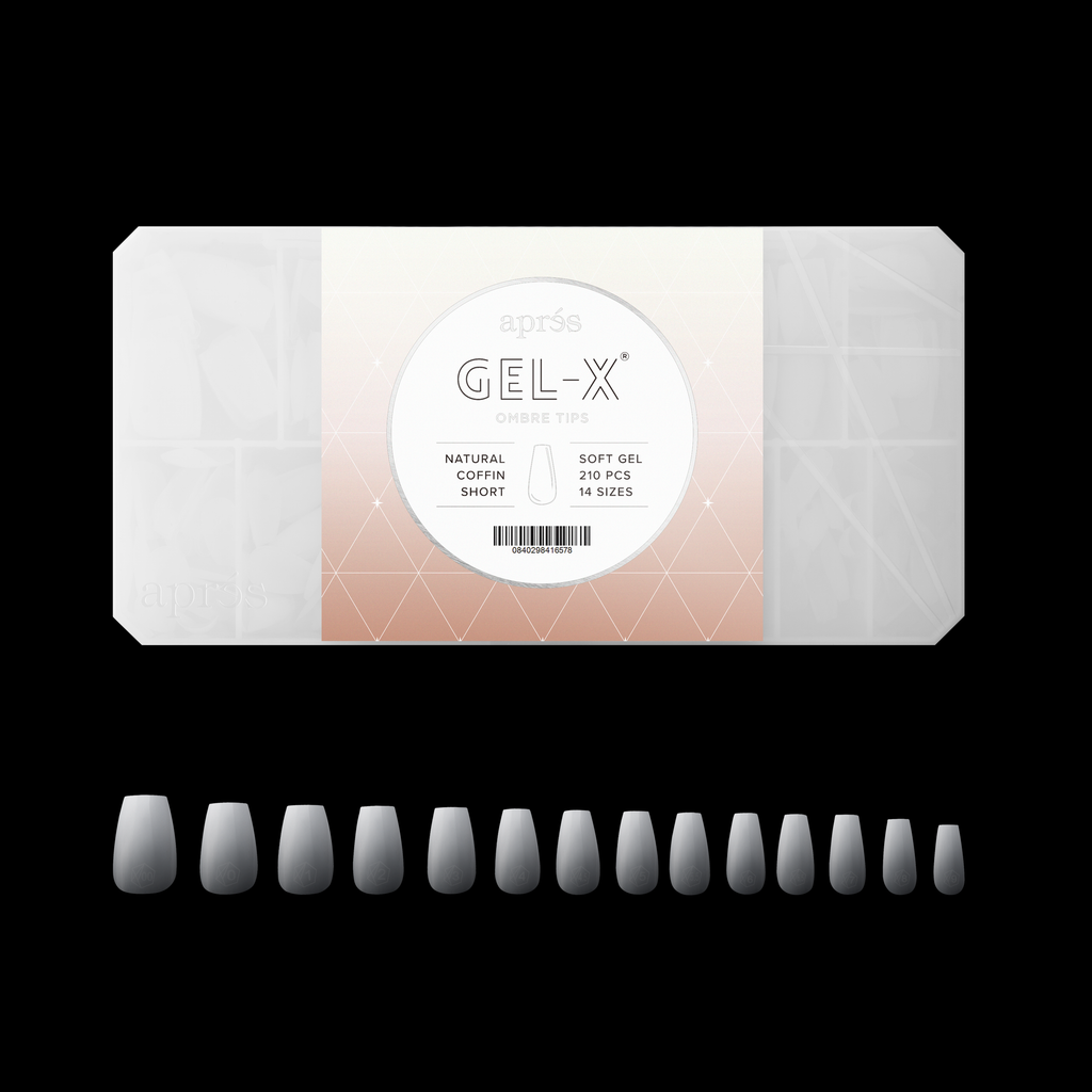 APRES Ombré©© Gel-X® Nail Extension Kit + Ombré©© Natural Coffin Short (210pcs) Bundle