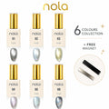 Nola White Cat Eye Gel Full Collection (6pcs)