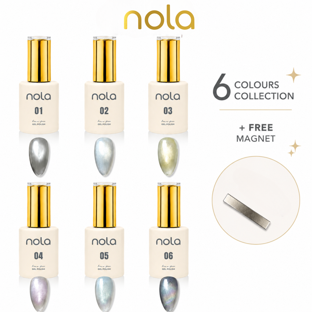 Nola White Cat Eye Gel Full Collection (6pcs)