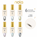 Nola White Cat Eye Gel Full Collection (6pcs)