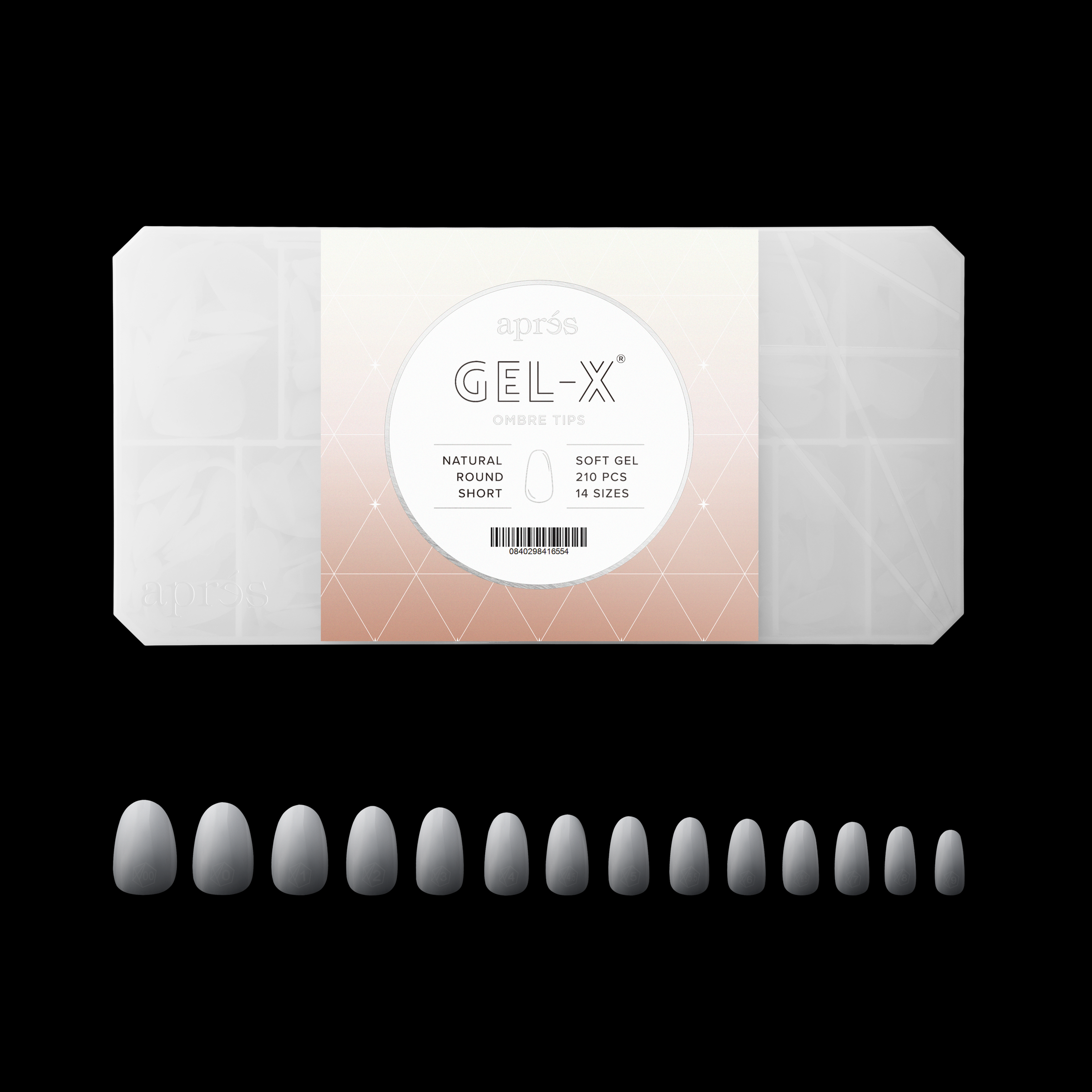 APRES Ombré©© Gel-X® Nail Extension Kit + Ombré©© Natural Road Short (210pcs) Bundle