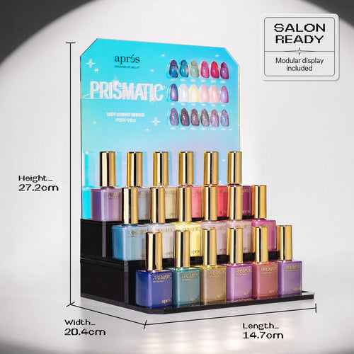 Aprés Prismatic Gel Colour Swatch Board & Display Stand