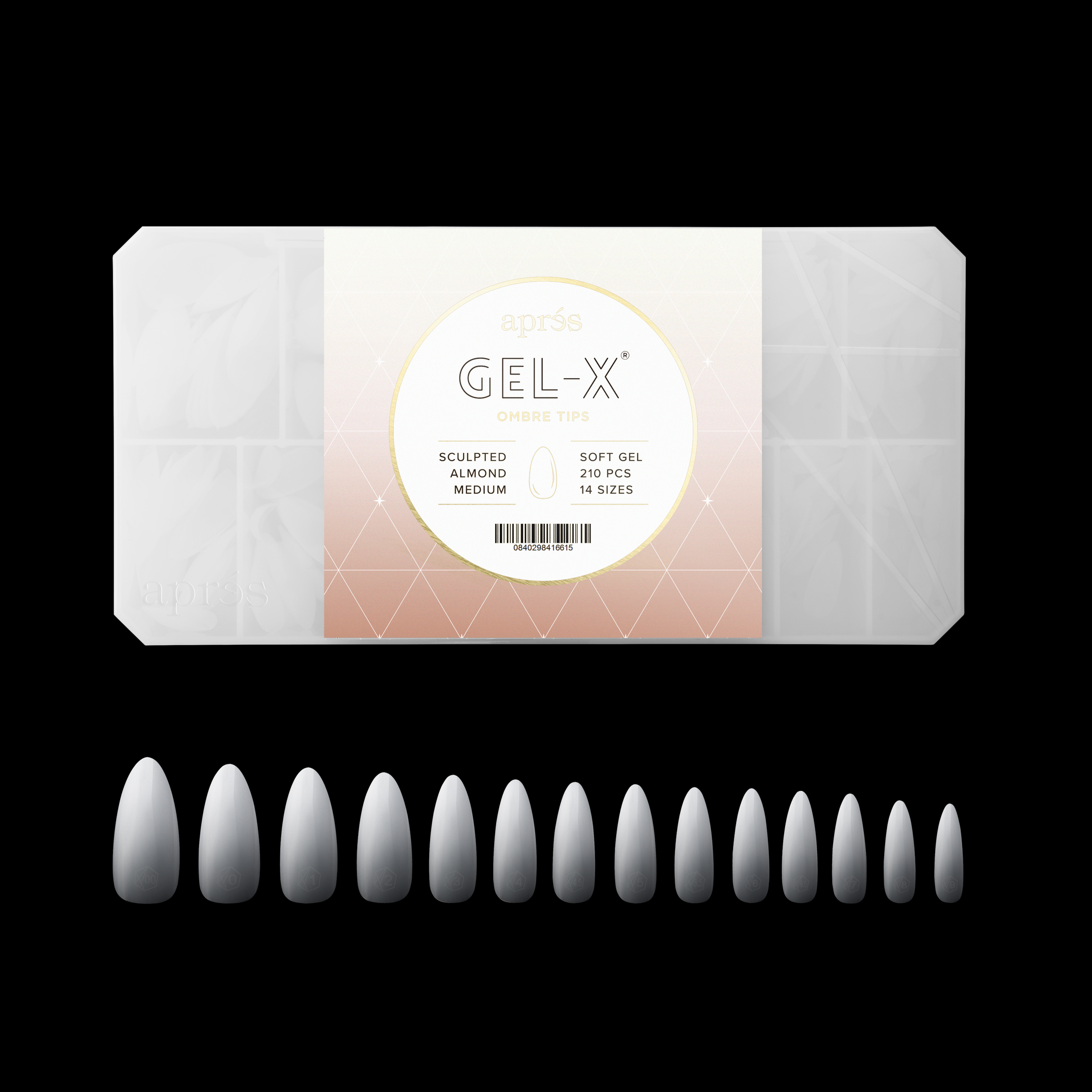 APRES Ombré©© Gel-X® Nail Extension Kit + Ombré©© Sculpted Almond Medium (210pcs) Bundle