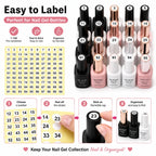 Number Stickers 1-100 for Nail Gel Bottles & Nail Display Swatches (2pcs)