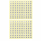 Number Stickers 1-100 for Nail Gel Bottles & Nail Display Swatches (2pcs)