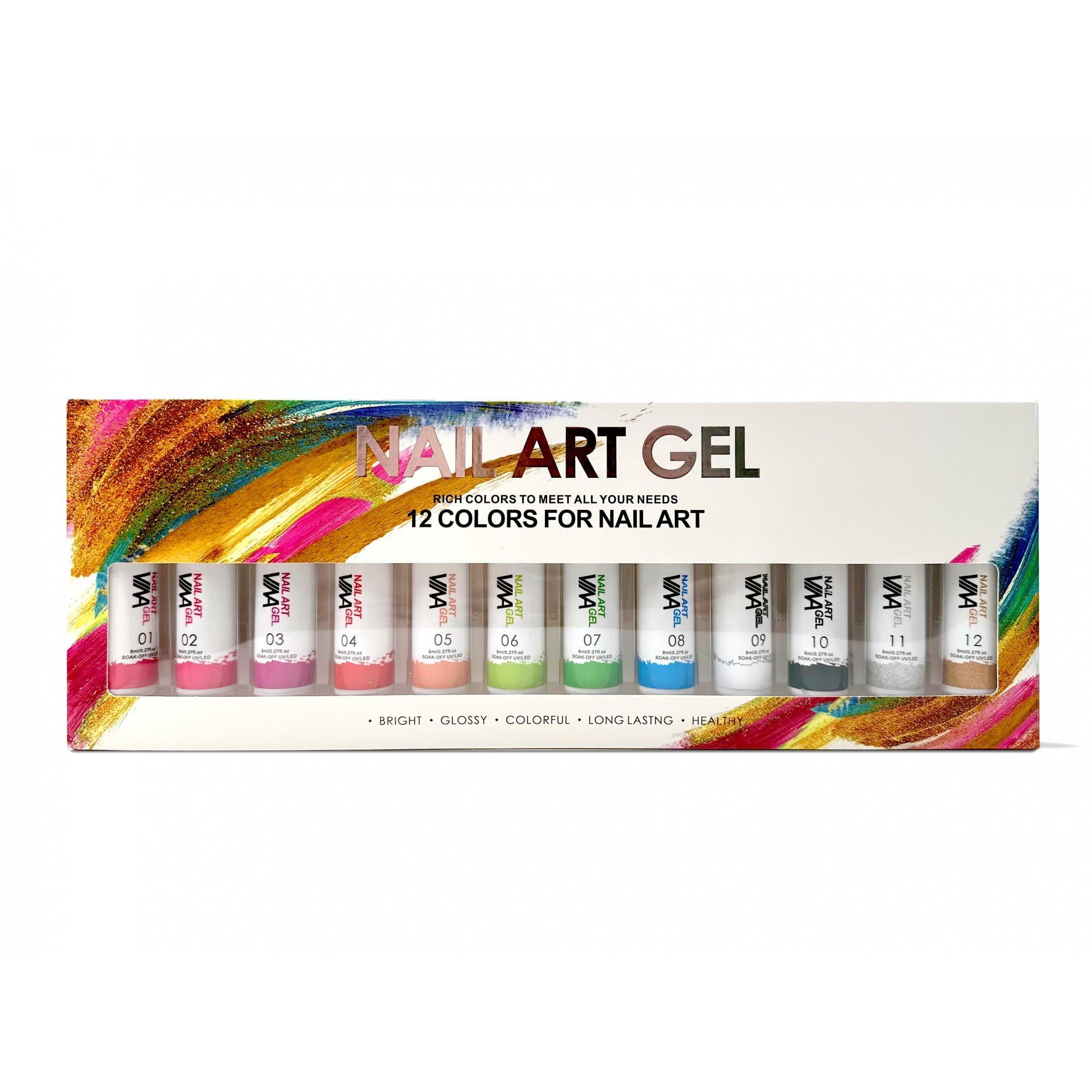 VINA Nail Art Gel Colour Liners - 8ml