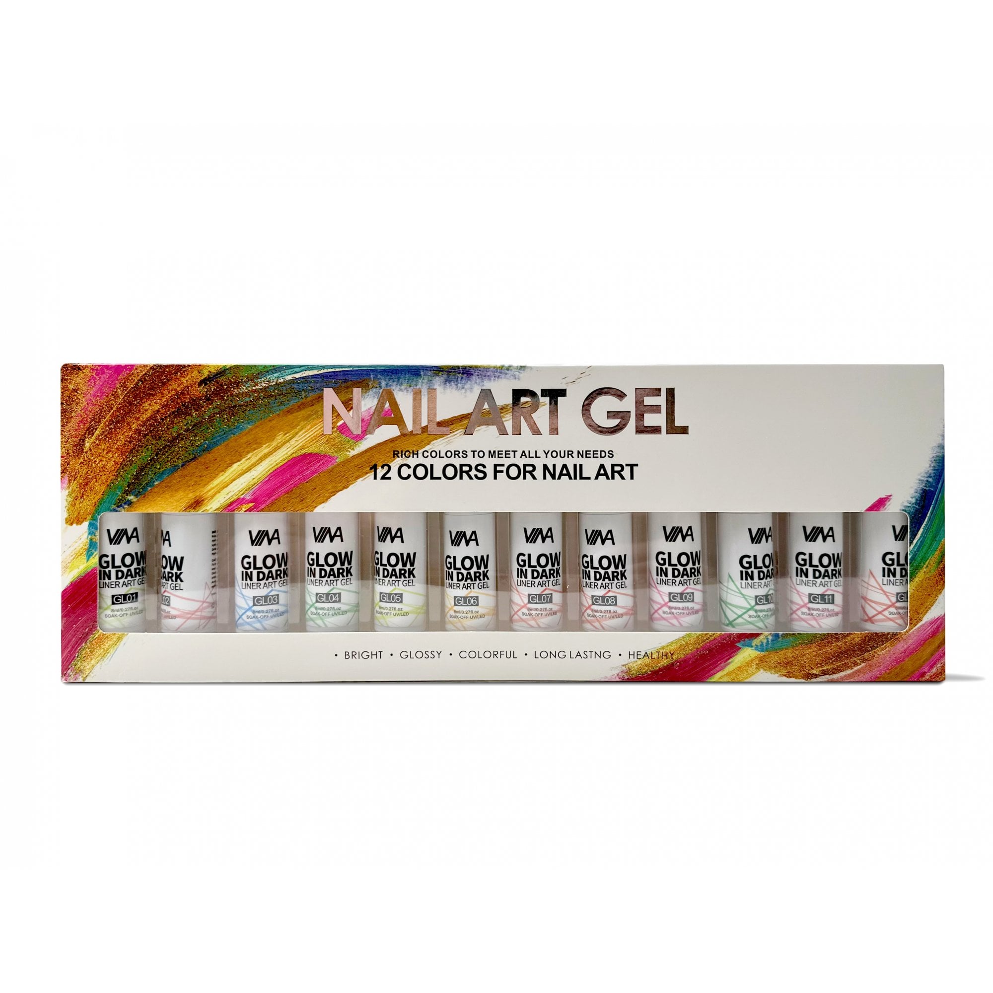 VINA Nail Art Gel Glow In The Dark Liners - 8ml