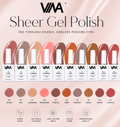 VINA Sheer Gel Polish 12ml Set (Free Non-wipe Topcoat + Primer)