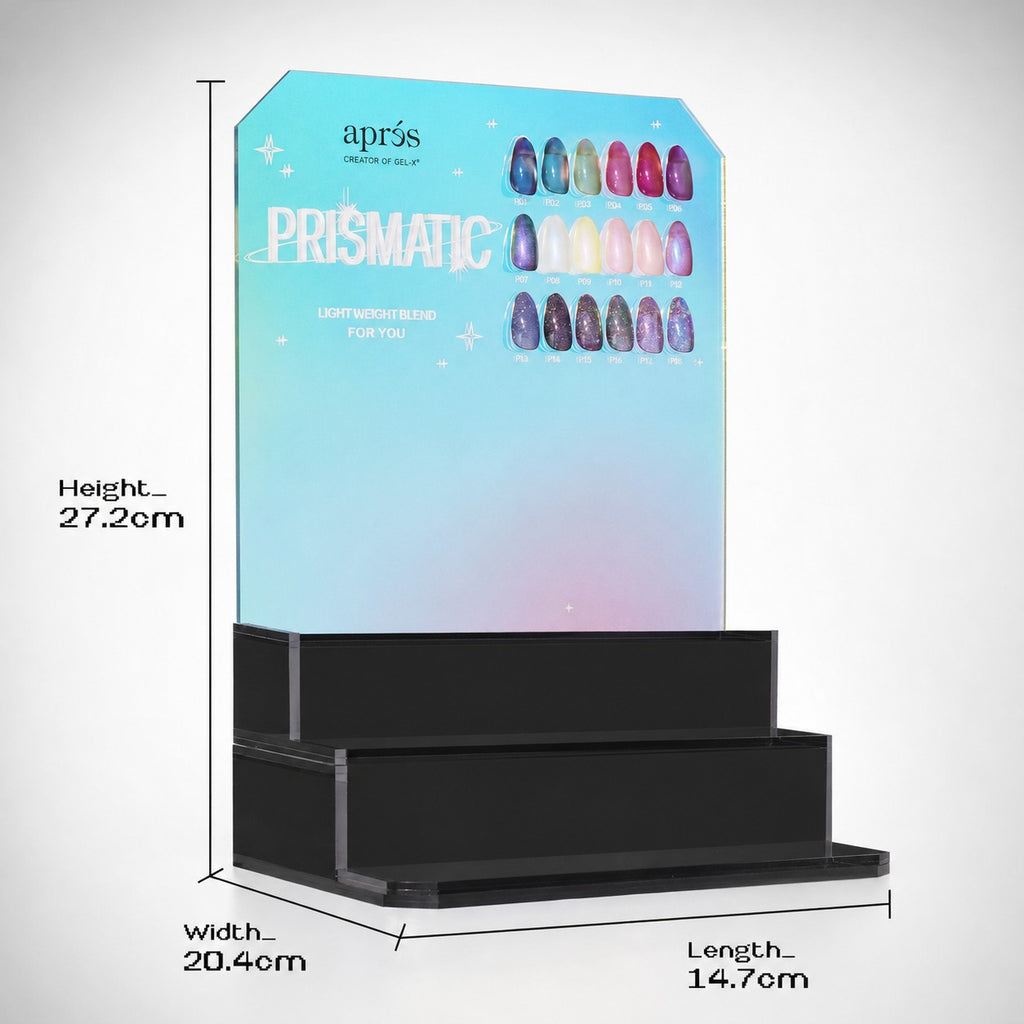 Aprés Prismatic Gel Colour Swatch Board & Display Stand