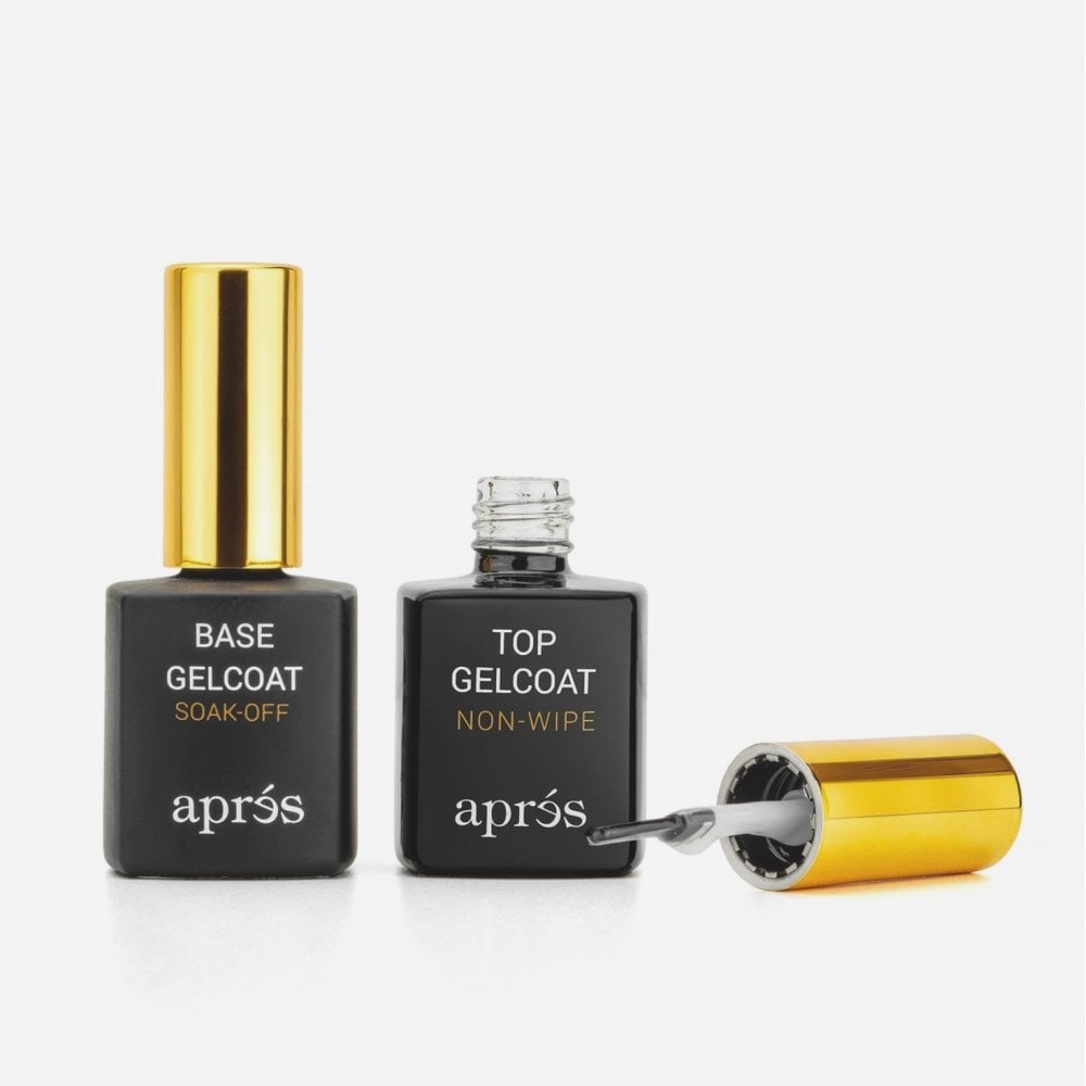 APRES Gel Polish Essentials DUO 15ml - Base Gelcoat & Non Wipe Glossy Top Gelcoat