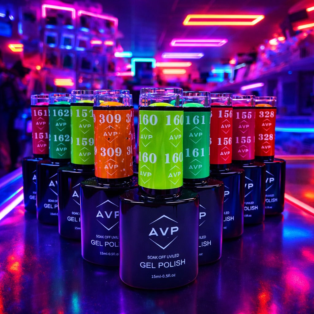 AVP Gel Colour - Bundle of 12 Random Neon Colour 15ml