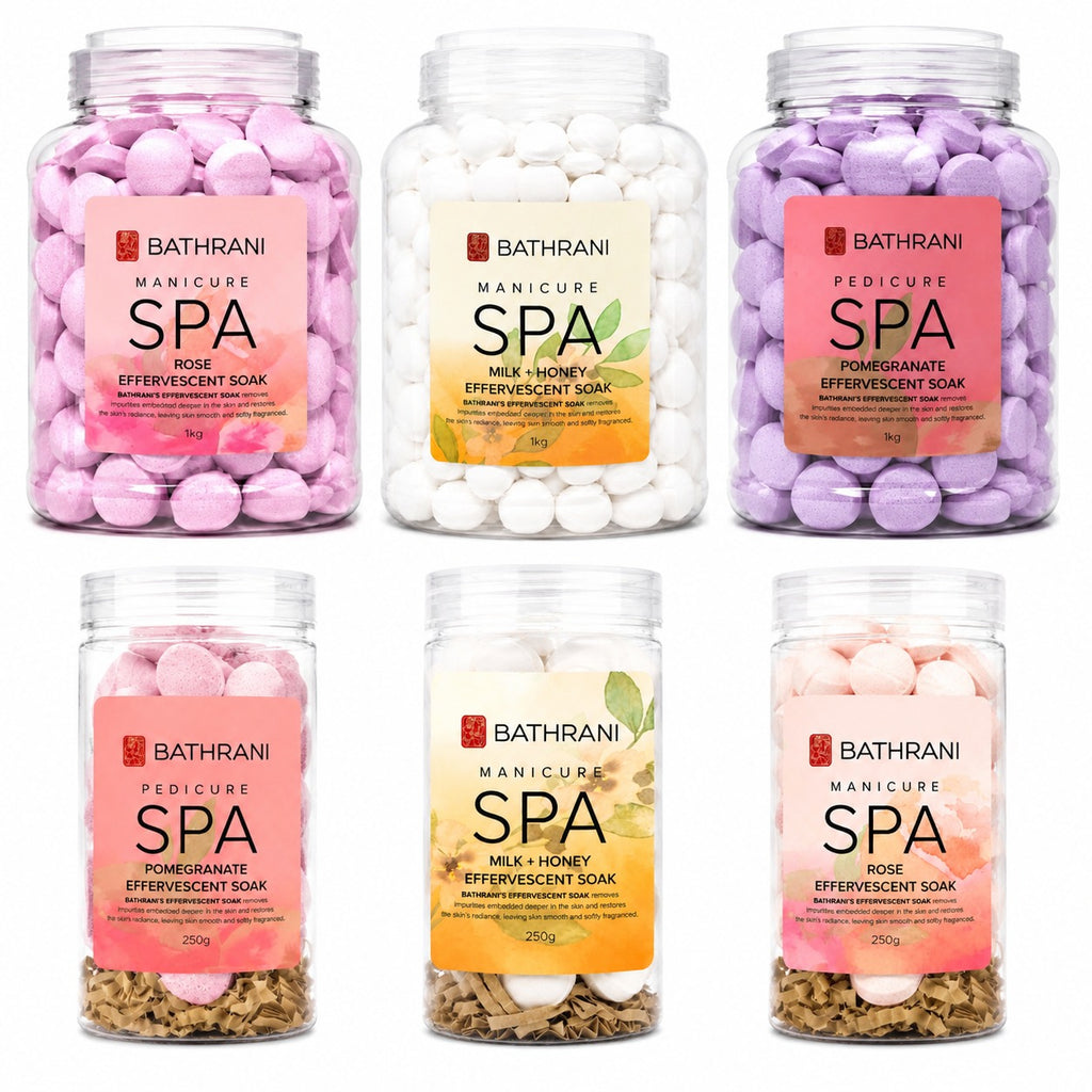 BATHRANI SPA Effervescent Soak – Manicure & Pedicure Hand & Foot Spa Treatment