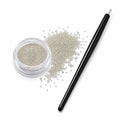 Microbead Nail Art Pot Silver with Pickup Tool Bundle