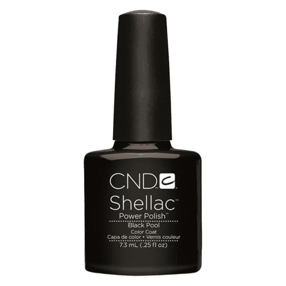 CND SHELLAC™ Black Pool Gel Polish 7.3ml – HEMA & TPO Free bottle on white background