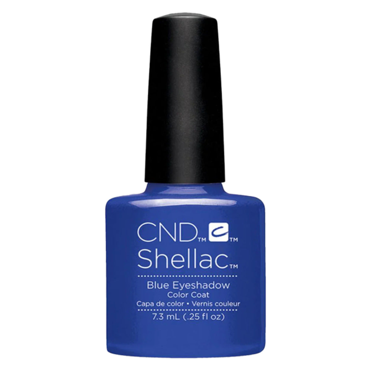 CND SHELLAC™ Blue Eyeshadow Gel Polish 7.3ml bottle on white background