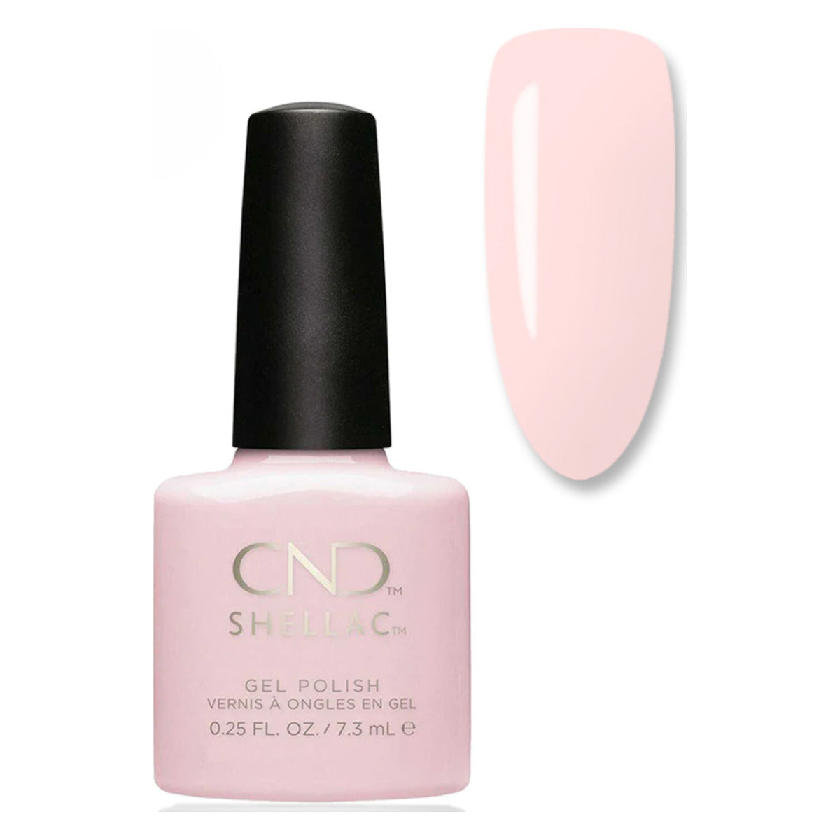 CND SHELLAC™ Clearly Pink Gel Polish 7.3ml – HEMA & TPO Free bottle on white background
