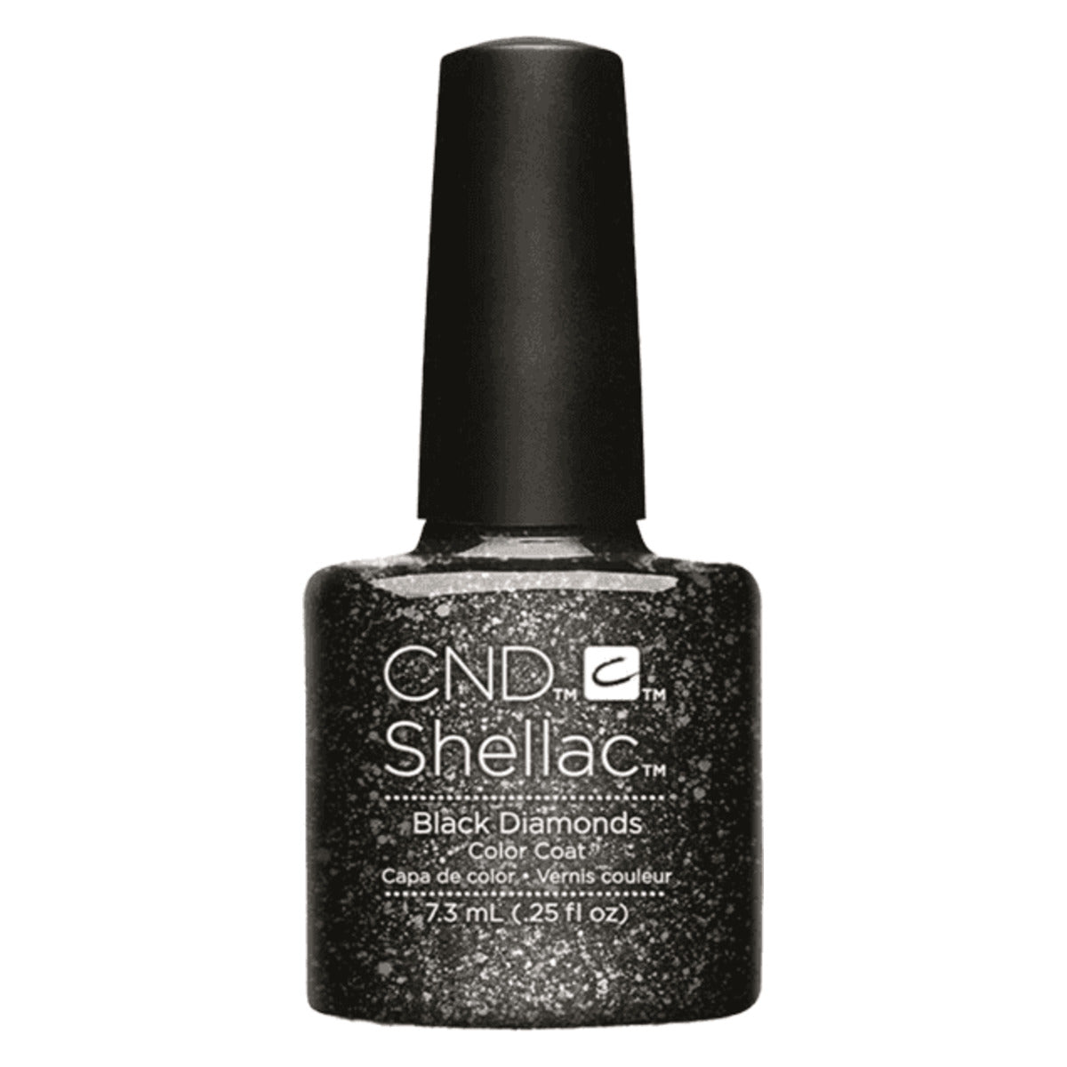 CND SHELLAC™ Dark Diamonds Gel Polish 7.3ml bottle on white background