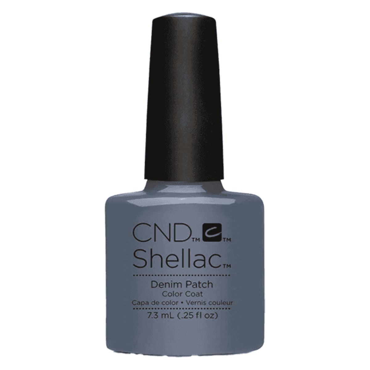 CND SHELLAC™ Denim Patch Gel Polish 7.3ml bottle on white background
