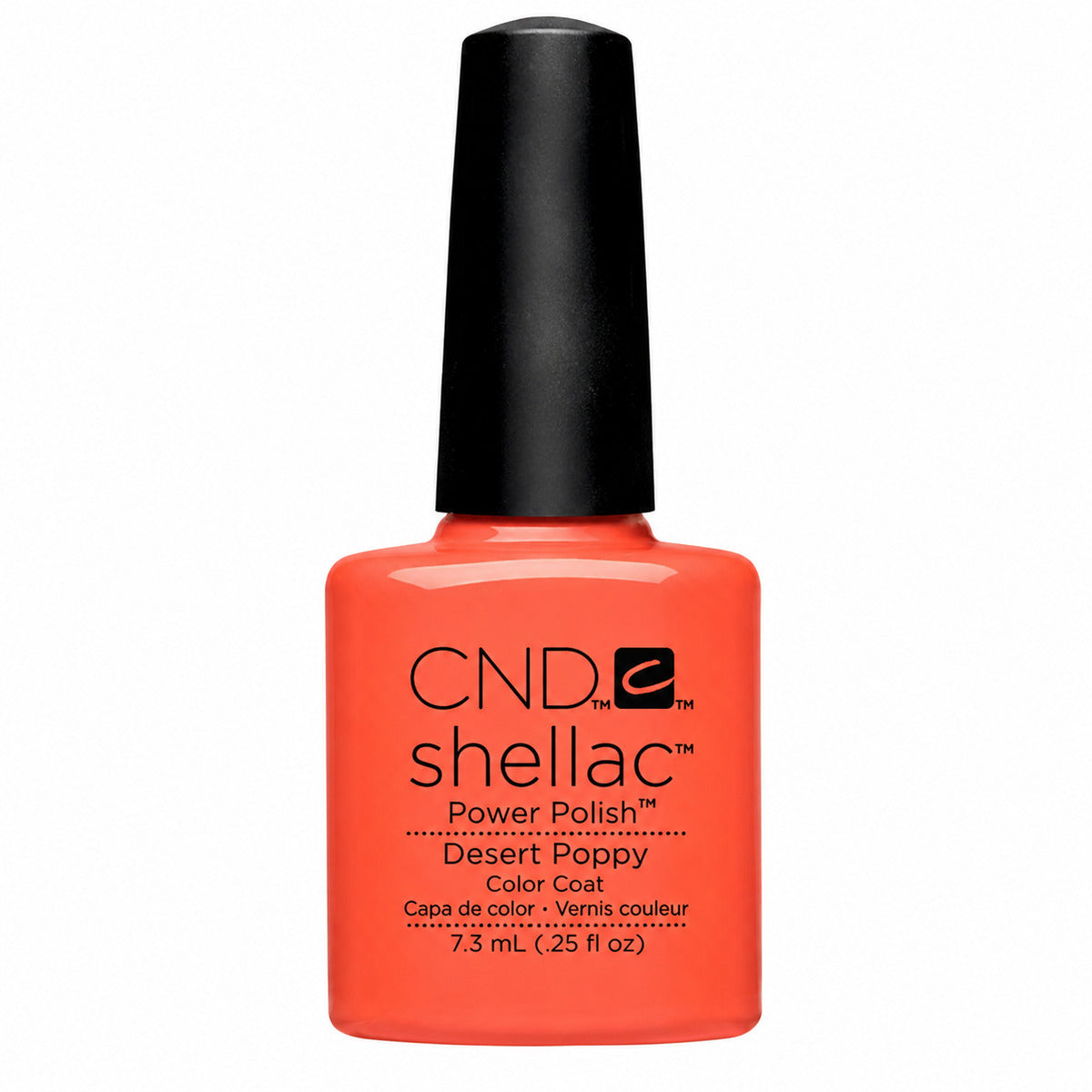 CND SHELLAC™ Desert Poppy Gel Polish 7.3ml – HEMA & TPO Free bottle on white background