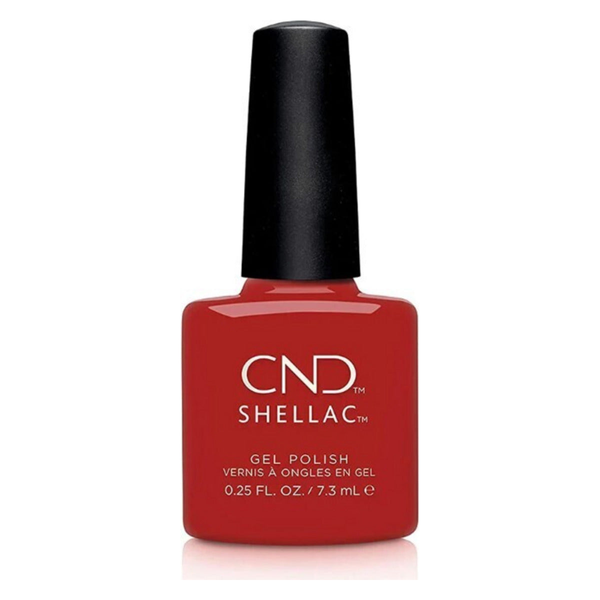 CND SHELLAC™ Devil Red Gel Polish 7.3ml – HEMA & TPO Free bottle on white background