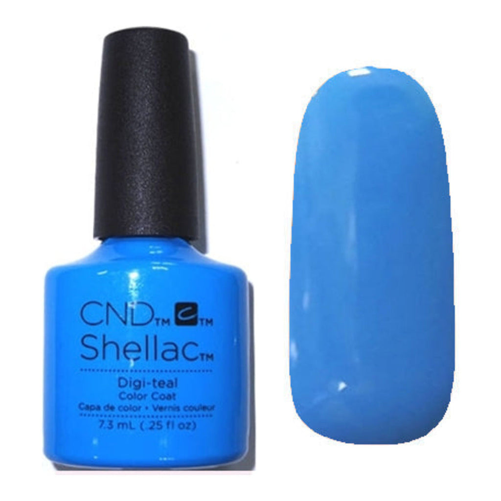 CND SHELLAC™ digi-teal Gel Polish 7.3ml bottle on white background