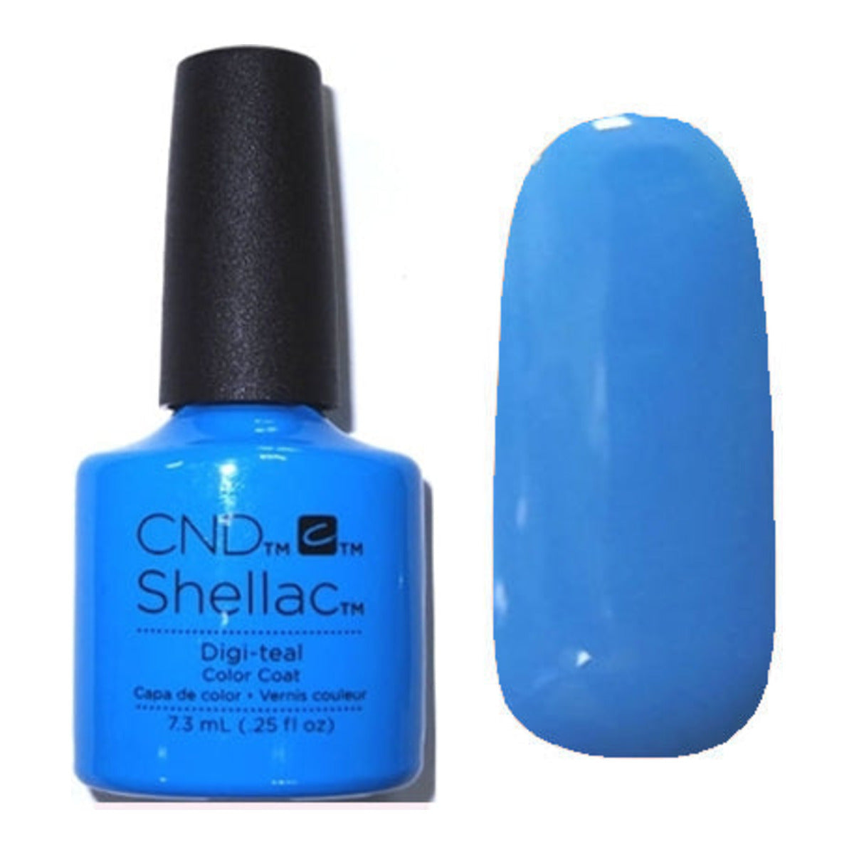 CND SHELLAC™ digi-teal Gel Polish 7.3ml bottle on white background