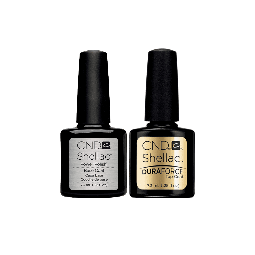 CND Shellac Gel Polish Essentials 7.3ml - Base Coat & Duraforce Top Coat