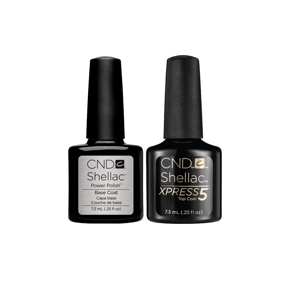 CND Shellac Gel Polish Essentials 7.3ml - Base Coat & Xpress5 Top Coat