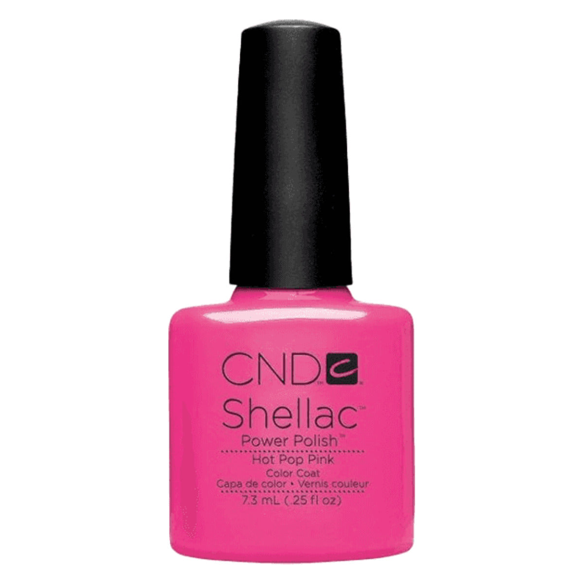 CND SHELLAC™ Hot Pop Pink Gel Polish 7.3ml bottle on white background