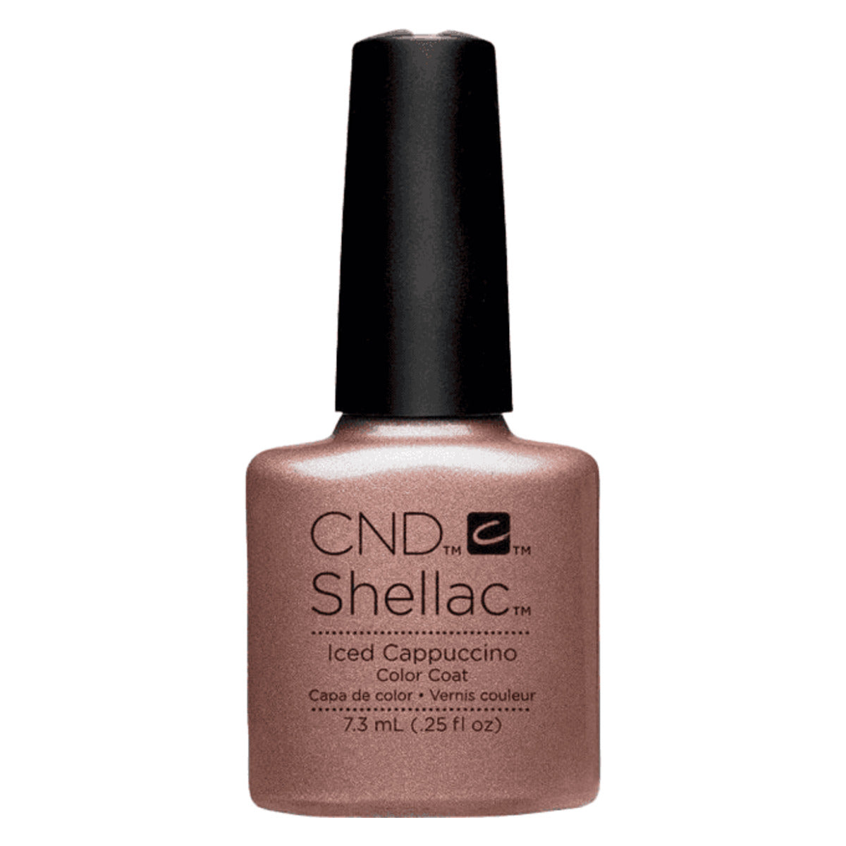 CND SHELLAC™ Iced Cappuccino Gel Polish 7.3ml bottle on white background