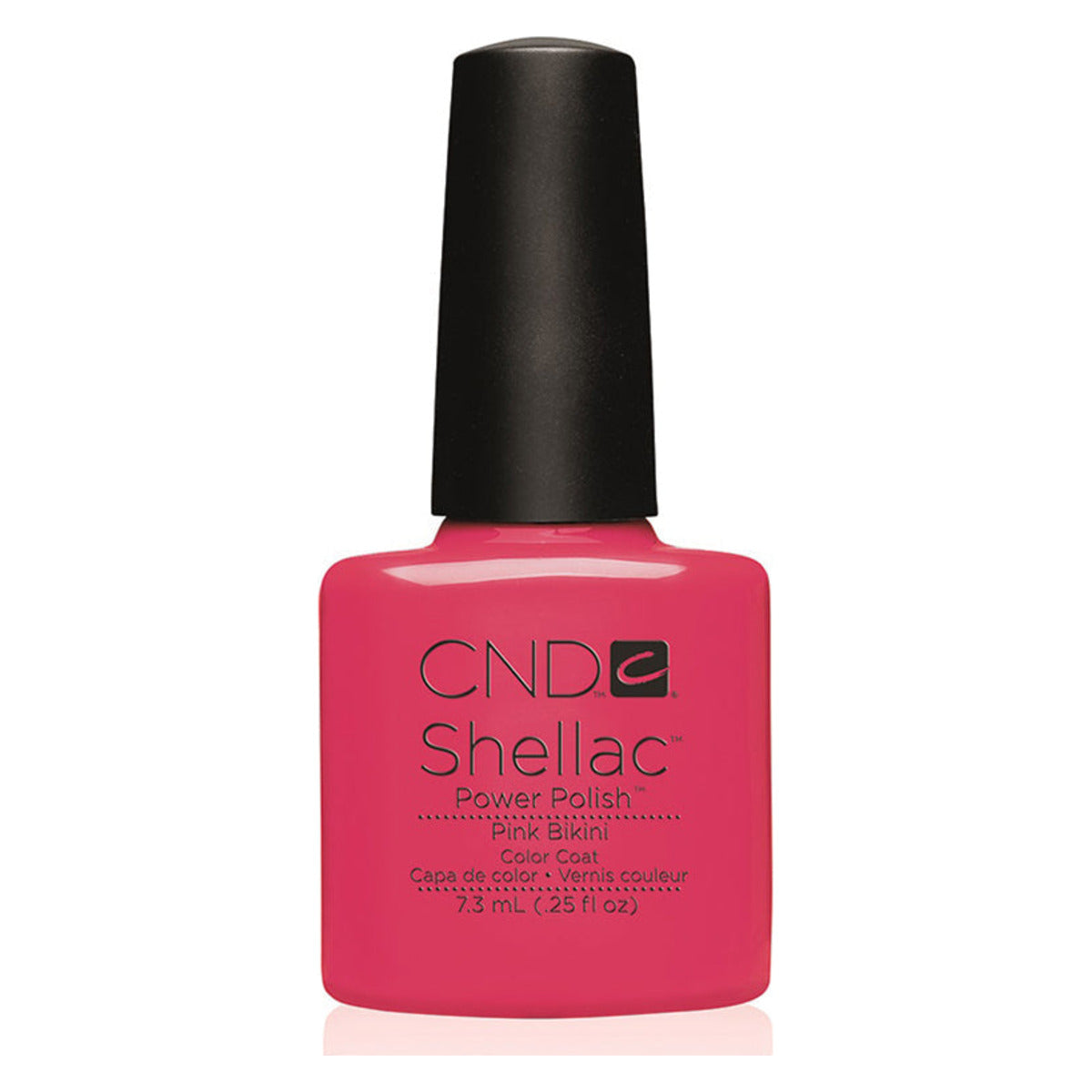 CND SHELLAC™ Pink Bikini Gel Polish 7.3ml bottle on white background